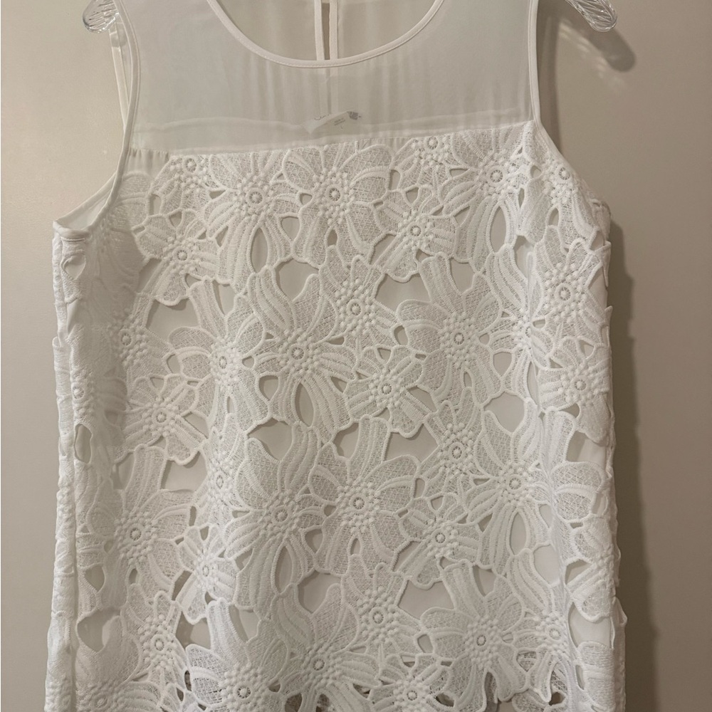 Calvin Klein Ivory Sleeveless Blouse
